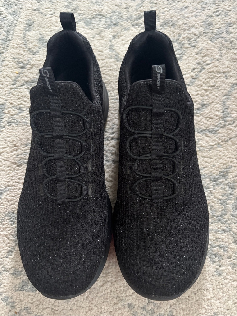 Sketchers Women's Slip-On Knit Sneakers - Black - 9